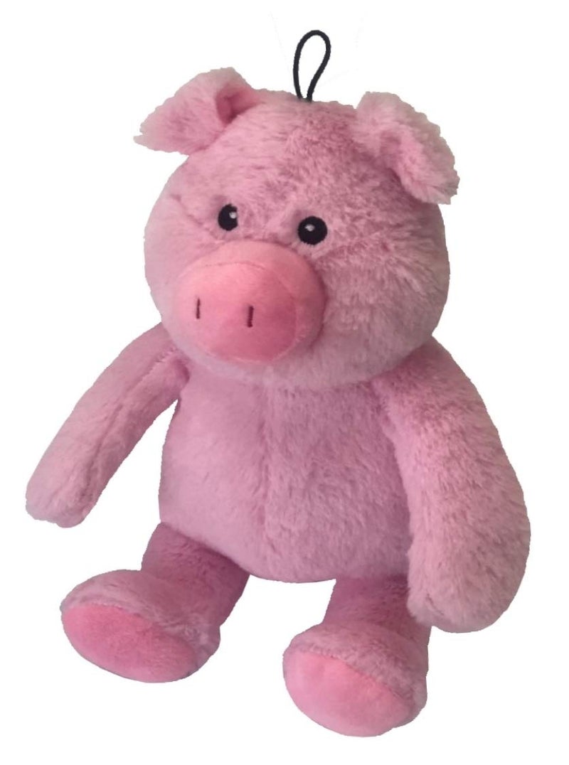Petlou Plush Toys with Durable Squeaker and Crinkle Paper Dog Chew Toy in Colossal Size and Multi-Color (Pink Cute, 15 Inch Cut Pig)